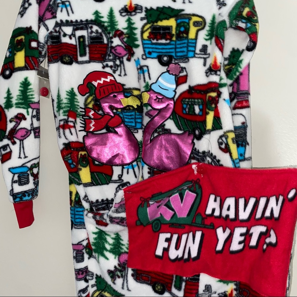 Flamingo Christmas Onesie / Footie Pajamas